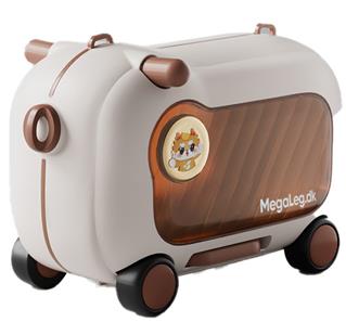 3-in-1 lasten 'ride-on' -matkalaukku , valkoinen/ruskea