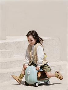 3-in-1 lasten 'ride-on' -matkalaukku , valkoinen/ruskea-6