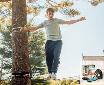 Adventure Sports Slackline aloituspakkaus 15M sis. ohjeet