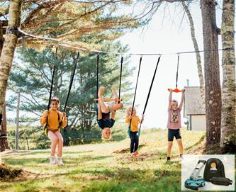 Adventure Sports Slackline-sarja, keinut, twister ja monkeybar