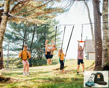 Adventure Sports Slackline-sarja, keinut, twister ja monkeybar