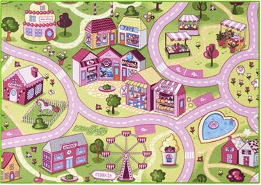 Käännettävä Farm Life/Makea kaupunki automatto 95x133 cm-4