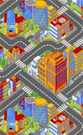 Autoleikkimatto Big City 100 x 165 cm