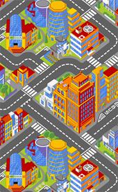 Autoleikkimatto Big City 100 x 165 cm