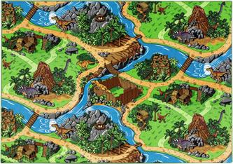 Autoleikkimatto ''Dino World'' 140 x 200 cm