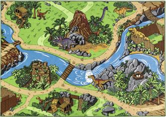 Autoleikkimatto ''Dino World'' 95 x 133 cm