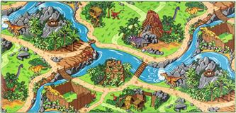 Autoleikkimatto ''Dino World'' 95 x 200 cm