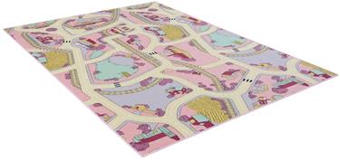 Autoleikkimatto "Playtime" Vaaleanpunainen 140 x 200 cm-2