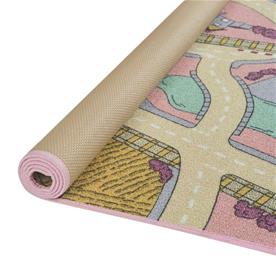 Autoleikkimatto "Playtime" Vaaleanpunainen 140 x 200 cm-3