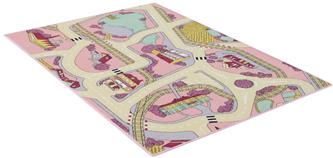 Autoleikkimatto "playtime" - Vaaleanpunainen 95 x 133 cm-2