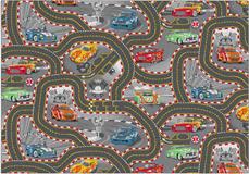 Autoleikkimatto ''Racers'' 140 x 200 cm, Antrasiittia