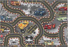 Autoleikkimatto ''Racers'' 95 x 133 cm, Antrasiitti
