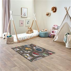 Autoleikkimatto ''Racers'' 95 x 133 cm, Antrasiitti-2