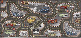 Autoleikkimatto ''Racers'' 95 x 200 cm, Antrasiitti