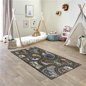 Autoleikkimatto ''Racers'' 95 x 200 cm, Antrasiitti-2