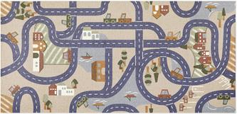 Autoleikkimatto "Scanroad Desert" 95 x 200 cm