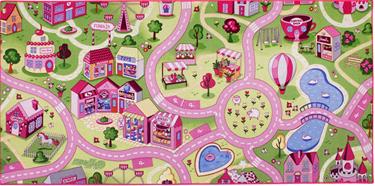 Autoleikkimatto Sweet Town  95 x 200 cm