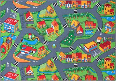 Autoleikkimatto Village Life 140 x 200 cm