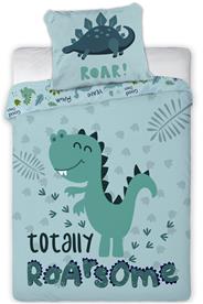 Baby Dino Rawr Junior vuodevaatteet 100 x 135 cm - 100 % puuvillaa