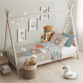 Baby Happy Bear Junior vuodevaatteet 100x135 cm-3