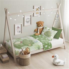 Baby Krokotiili Junior vuodevaatteet 100x135 cm - 100 % puuvillaa-3