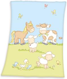 Babybest Maatilan eläimet fleecepeitto  75 x 100 cm