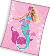 Barbie Coral fleecehuopa 130 x 170 cm