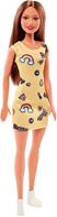 Barbie-nukke keltainen mekko