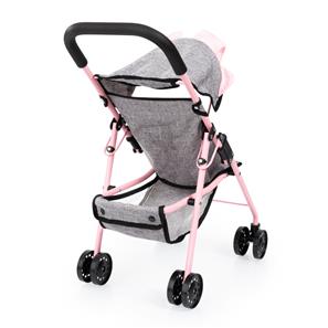 Bayer Design Buggy Nukenrattaat, harmaa/vaaleanpunainen-4