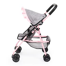 Bayer Design Buggy Nukenrattaat, harmaa/vaaleanpunainen-6
