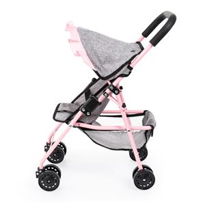 Bayer Design Buggy Nukenrattaat, harmaa/vaaleanpunainen-6