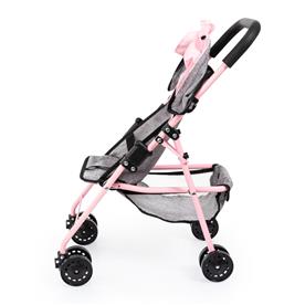 Bayer Design Buggy Nukenrattaat, harmaa/vaaleanpunainen-7