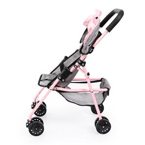 Bayer Design Buggy Nukenrattaat, harmaa/vaaleanpunainen-7
