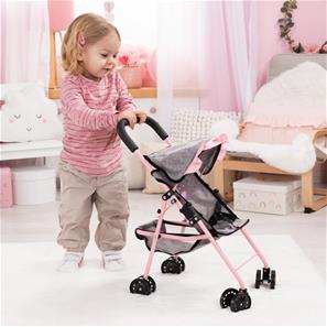 Bayer Design Buggy Nukenrattaat, harmaa/vaaleanpunainen-8