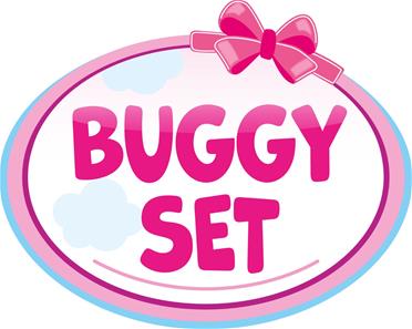 Bayer Design Buggy nukenrattaat Mega Set, harmaa/vaaleanpunainen-15