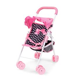 Bayer Design Buggy nukenrattaat Mega Set, musta/vaaleanpunainen-3
