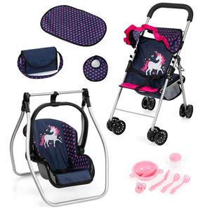 Bayer Design Buggy nukenrattaat Mega Set, tummansininen