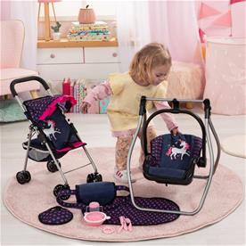 Bayer Design Buggy nukenrattaat Mega Set, tummansininen-16
