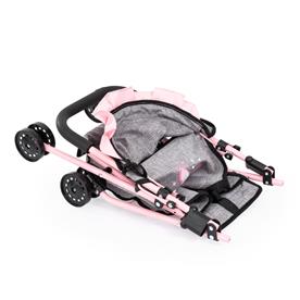 Bayer Design Buggy Nukke sateenvarjorattaat, harmaa/vaaleanpunainen-3