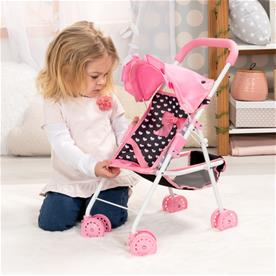 Bayer Design Buggy Nukke sateenvarjorattaat, vaaleanpunaiset sydämet-2