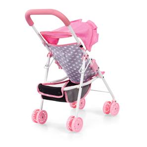 Bayer Design Buggy Nukke sateenvarjorattaat, vaaleanpunaiset sydämet-7