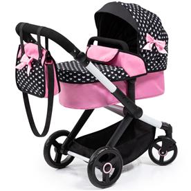 Bayer Design Combi nukenvaunut XEO deluxe, musta/vaaleanpunainen-2