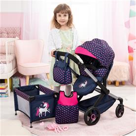 Bayer Design Combi nukkevaunut XEO deluxe Set, sydämet-12