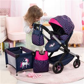 Bayer Design Combi nukkevaunut XEO deluxe Set, sydämet-13