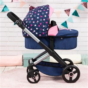 Bayer Design Combi Nukkevaunut XEO, sininen/vaaleanpunainen-4