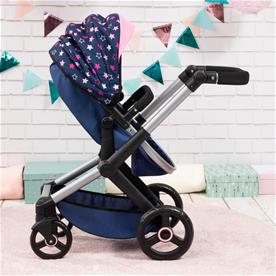 Bayer Design Combi Nukkevaunut XEO, sininen/vaaleanpunainen-5