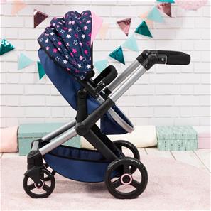 Bayer Design Combi Nukkevaunut XEO, sininen/vaaleanpunainen-5