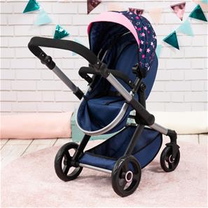 Bayer Design Combi Nukkevaunut XEO, sininen/vaaleanpunainen-6