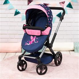 Bayer Design Combi Nukkevaunut XEO, sininen/vaaleanpunainen-7