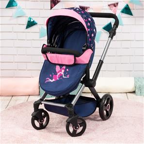 Bayer Design Combi Nukkevaunut XEO, sininen/vaaleanpunainen-7